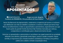 Nossa saudação ao Dia Nacional dos Aposentados